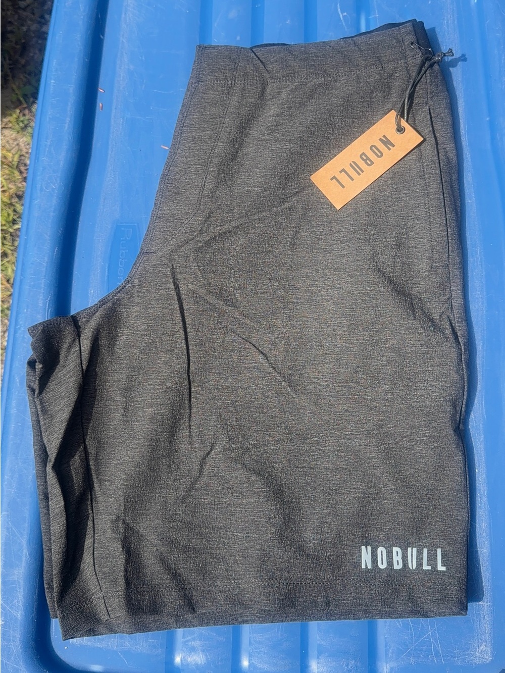 NOBULL Men’s Charcoal Performance Shorts size large